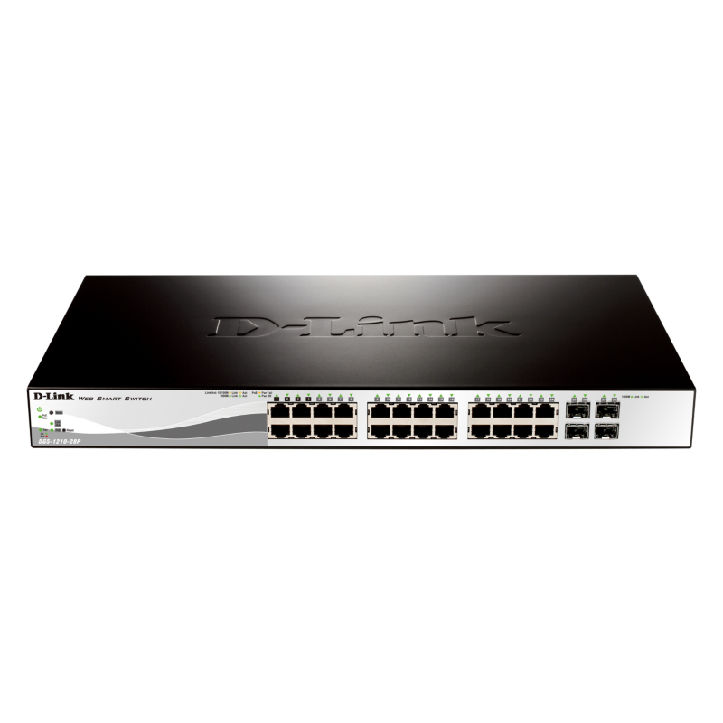D-Link  DGS-1210-28P 24x PoE Gigabit Switch (4x Mini GBIC) | 00790069373053