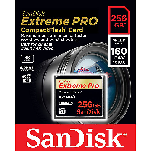 SanDisk Extreme Pro CompactFlash 128 GB Speicherkarte (160 MB/s)