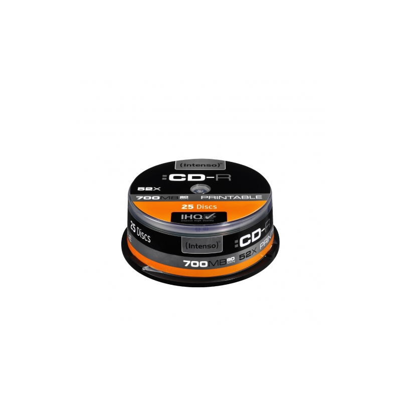 Intenso  52x CD-R Printable 80Min 700MB 25er Spindel | 04034303004126