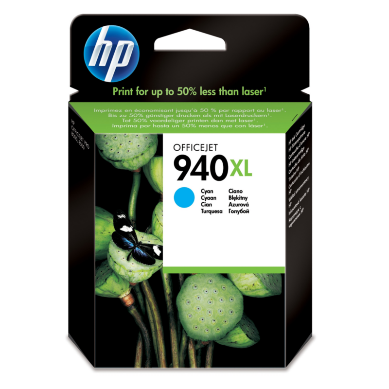 HP  940 XL Original Druckerpatrone Cyan C4907AE für ca. 1.400 Seiten | 00884420689768