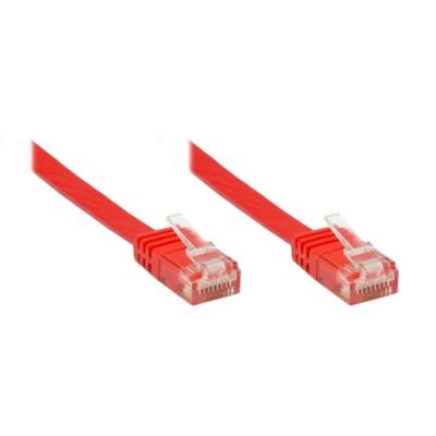 Good Connections Patchkabel Cat. 6 ungeschirmt Flachkabel rot 20m