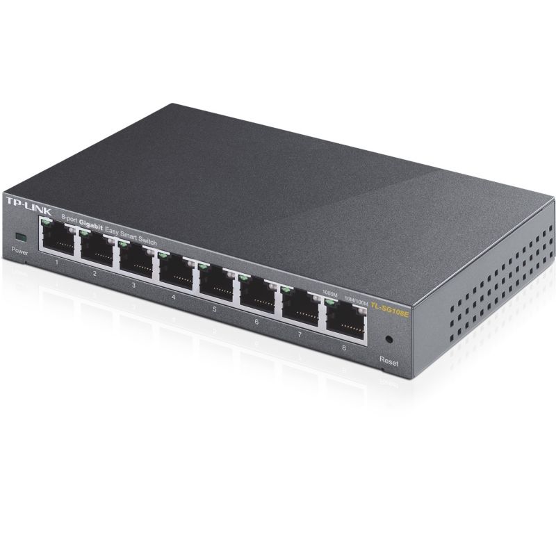 TP-LINK TL-SG108E 8x Port Desktop Gigabit Smart Switch Metall IGMPv3 ...