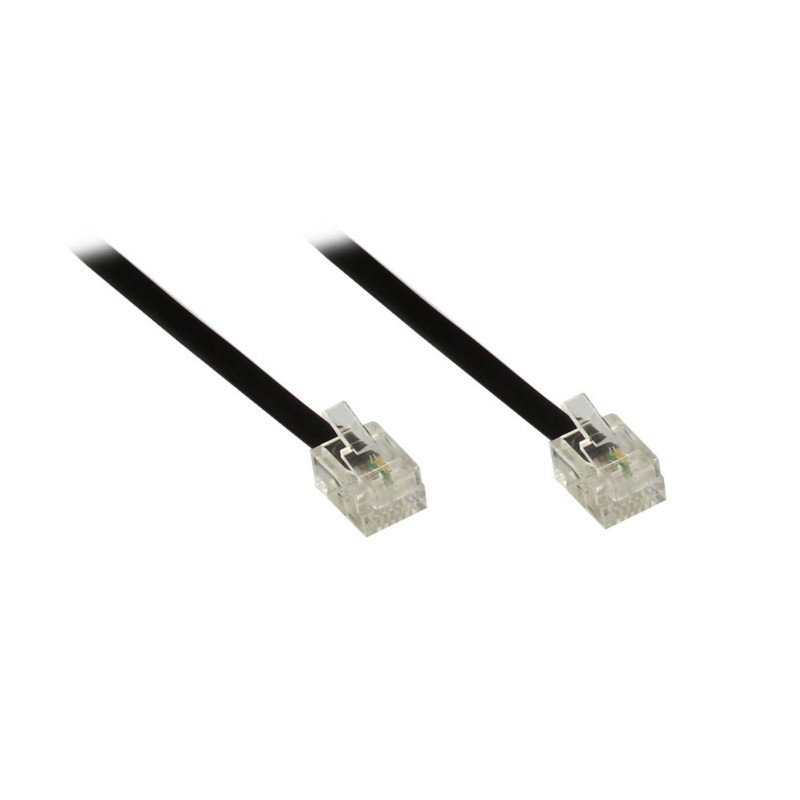 Good Connections  Western Verbindungskabel 3m RJ11 zu RJ11 schwarz | 04014619002030