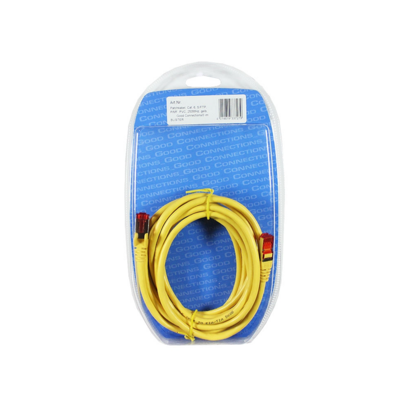 Good Connections  Patchkabel Cat. 6 2x RJ45 Stecker BLISTER gelb 10m | 04014619692712