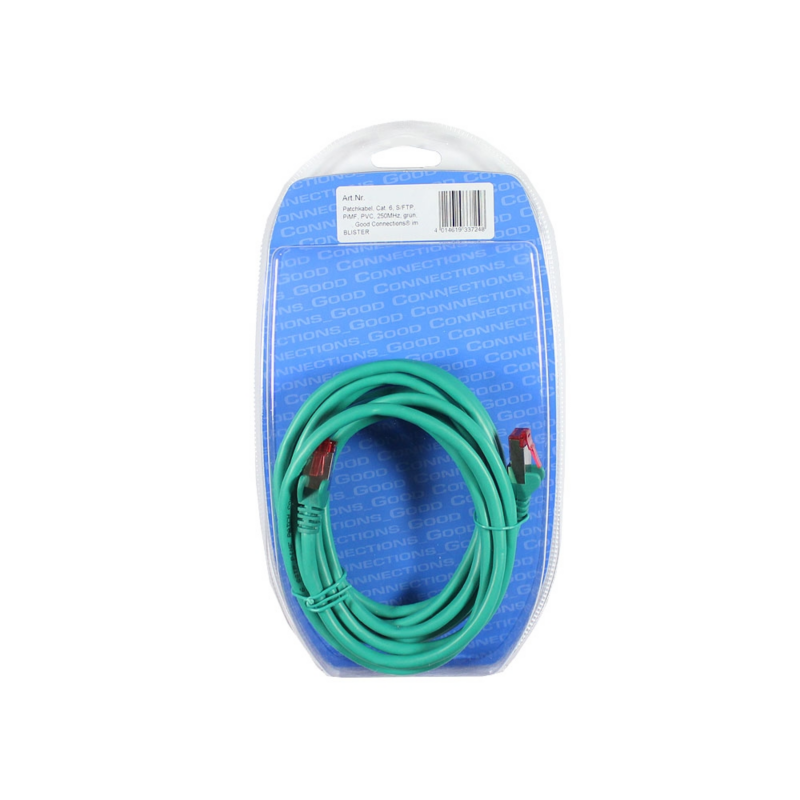 Good Connections  Patchkabel Cat. 6 2x RJ45 Stecker BLISTER grün 7,5m | 04014619835362