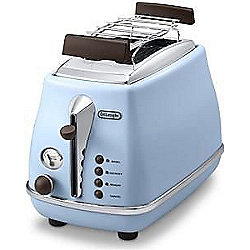 DeLonghi CTOV 2103.AZ Icona Vintage Toaster blau