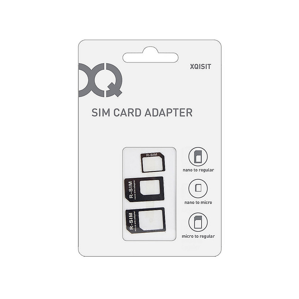 xqisit SIM-Adapter Mix-Kit 3 Stück