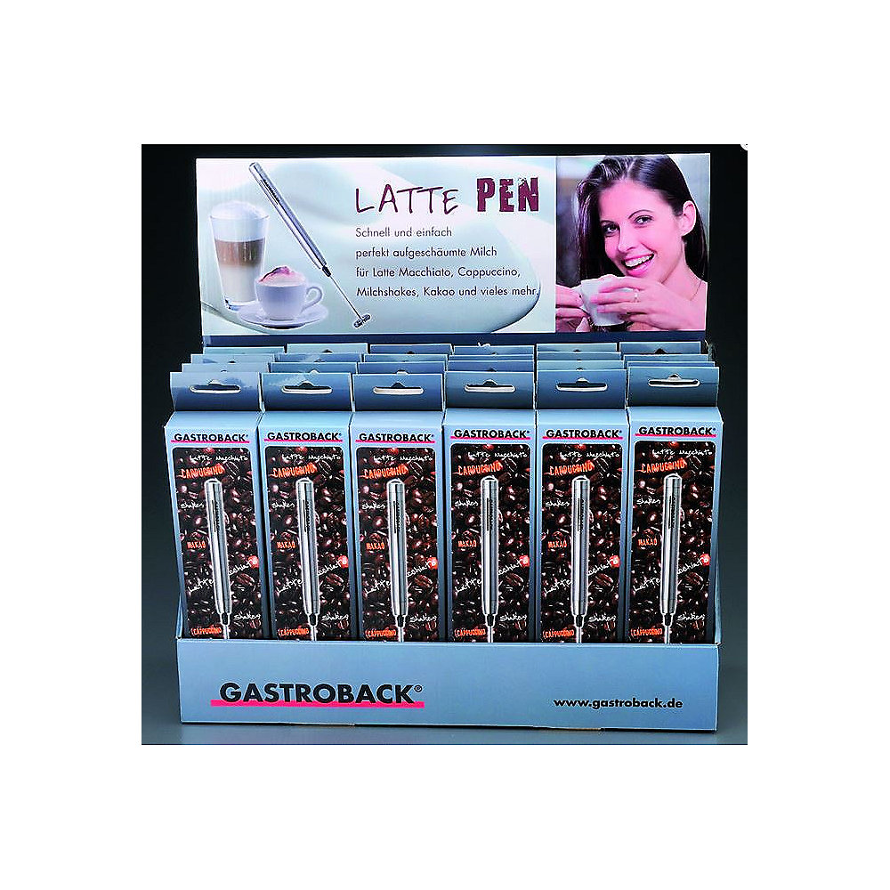 Gastroback 42215 Latte Pen Handmilchaufschäumer Edelstahl