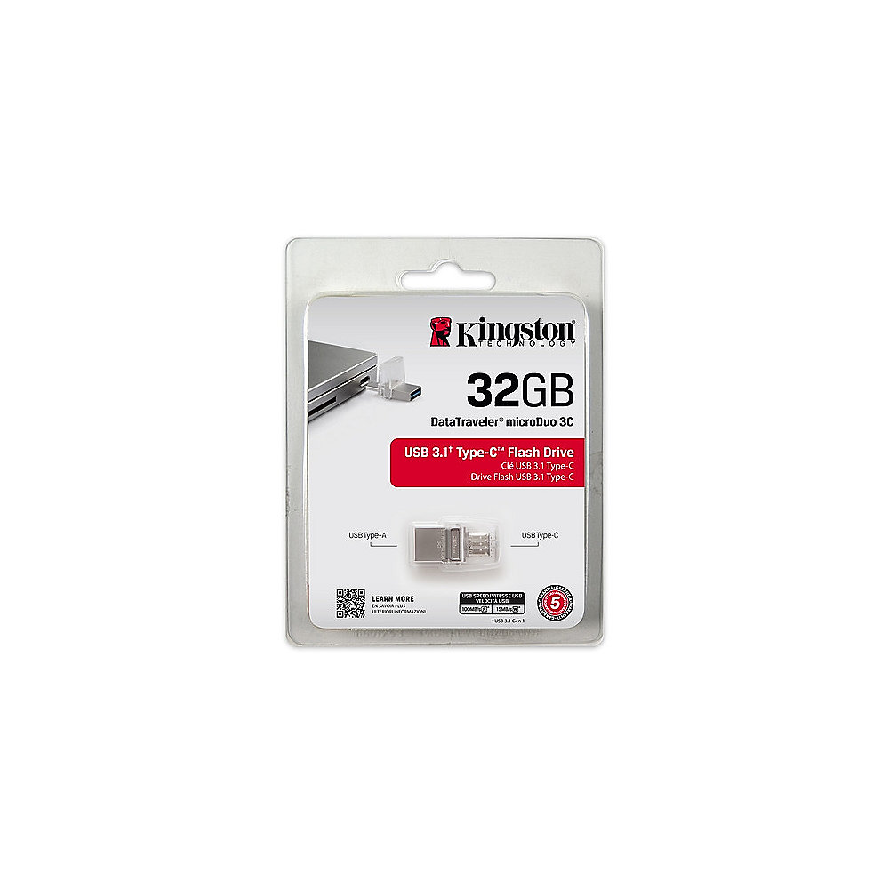 Kingston 16GB DataTraveler MicroDuo 3C USB3.1/ Type C - Stick