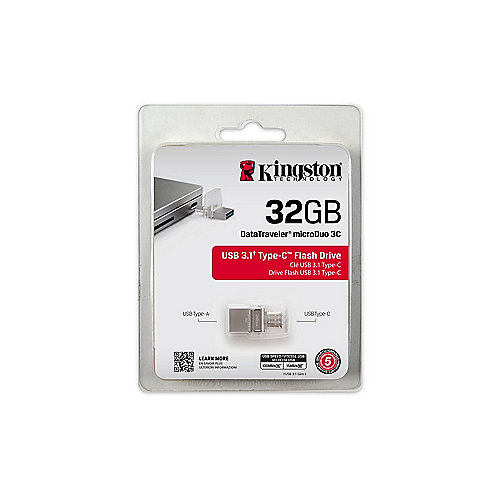 Kingston 32GB DataTraveler MicroDuo 3C USB3.1/ Type C - Stick