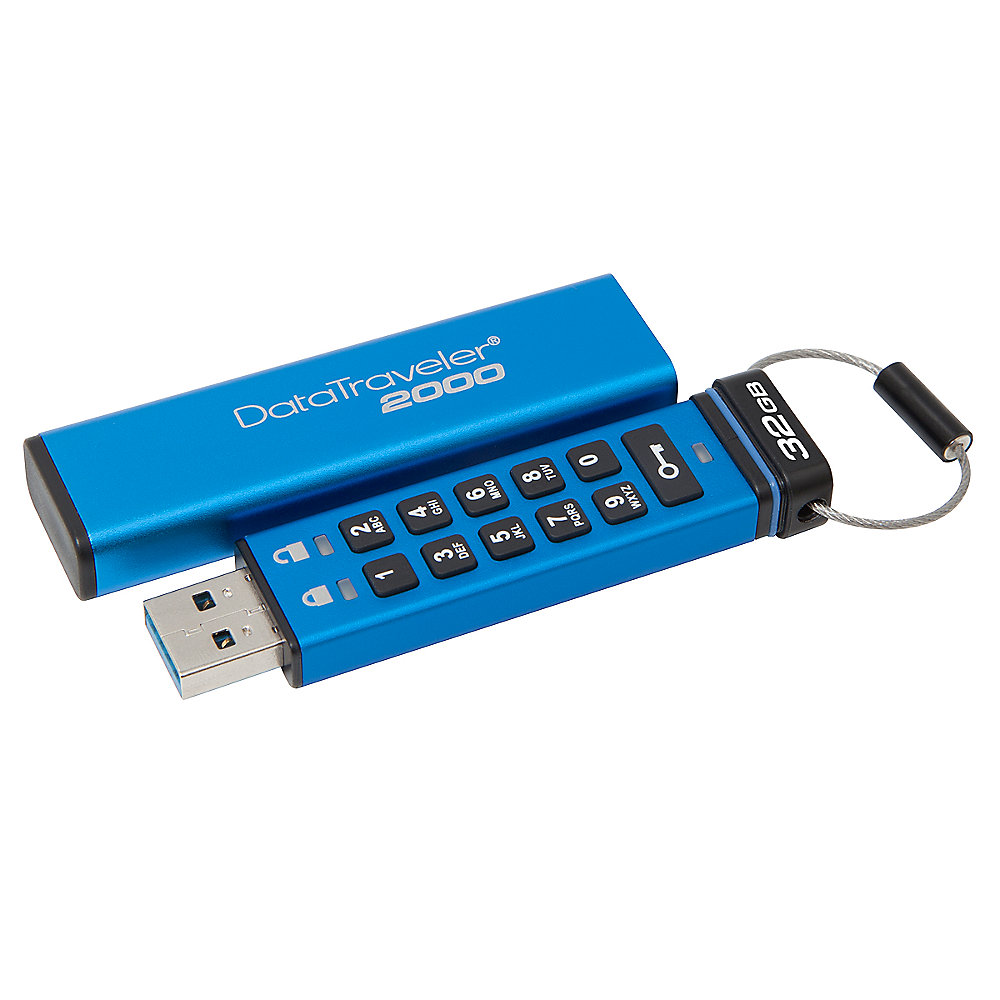 Kingston 32GB DataTraveler 2000 Data Secure Stick USB3.0 IP57