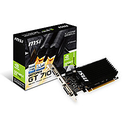 MSI GeForce GT 710 1GB DDR3 Grafikkarte DVI/VGA/HDMI Low Profile passiv