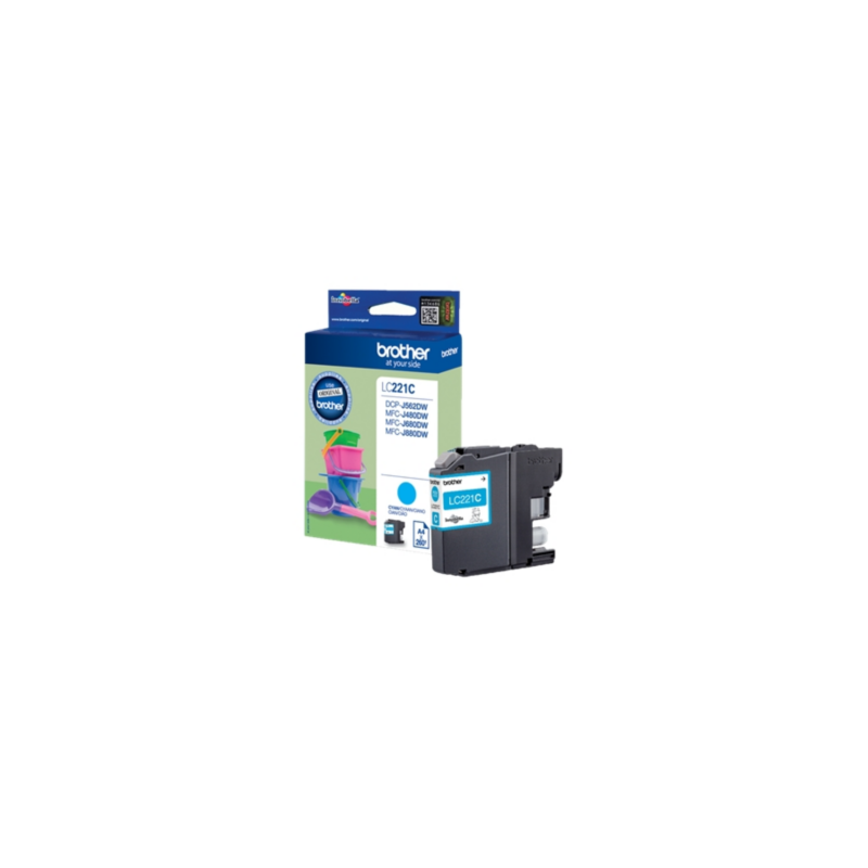 Brother  LC221C original Druckerpatrone Cyan 260 Seiten | 04977766747325