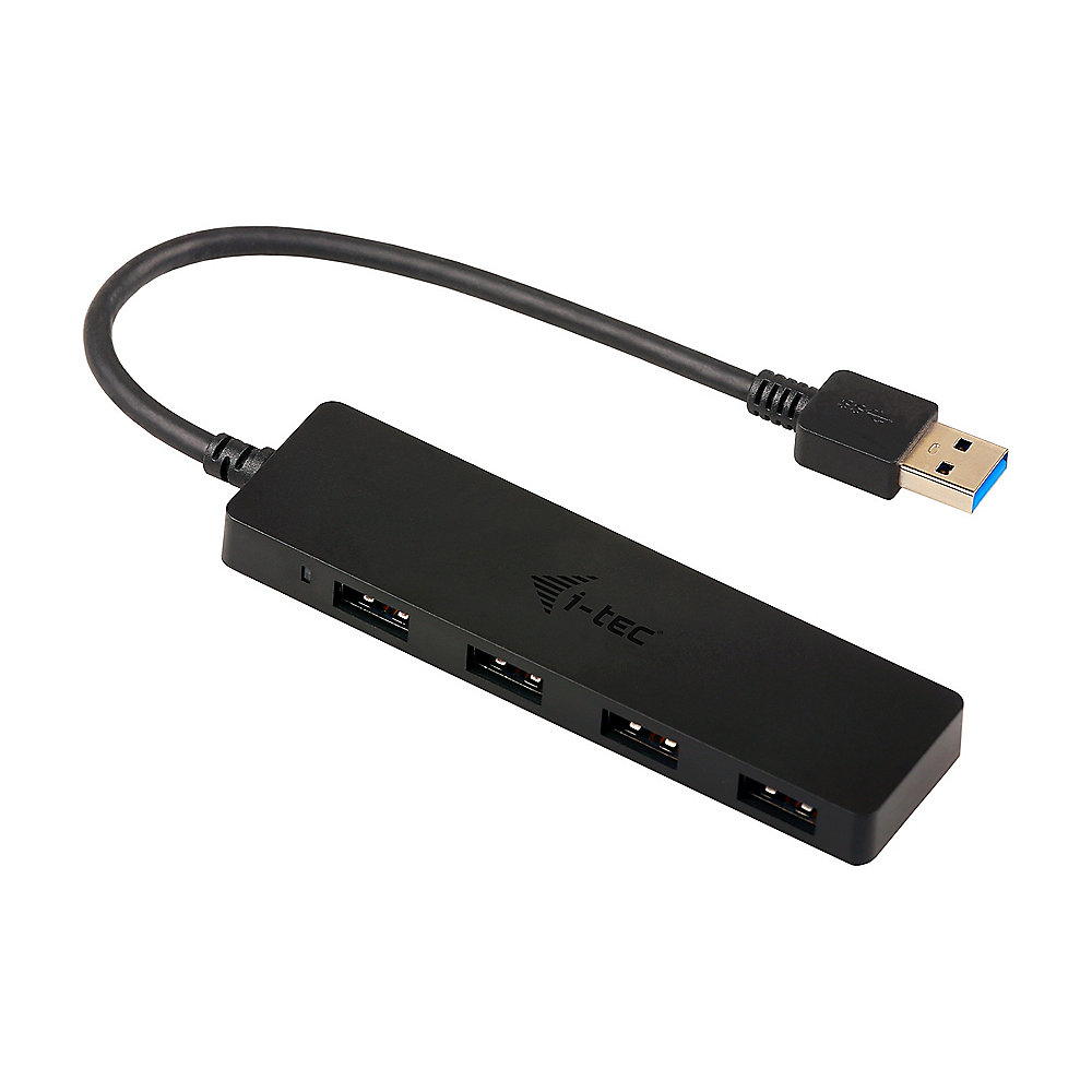 i-tec USB HUB 4 port USB 3.0 passiv ohne Netzadapter schwarz