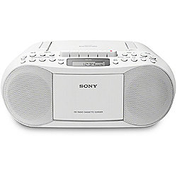 Sony CFD-S70 Boombox CD-Radiorekorder (CD, Kasette, Radio) wei&szlig;
