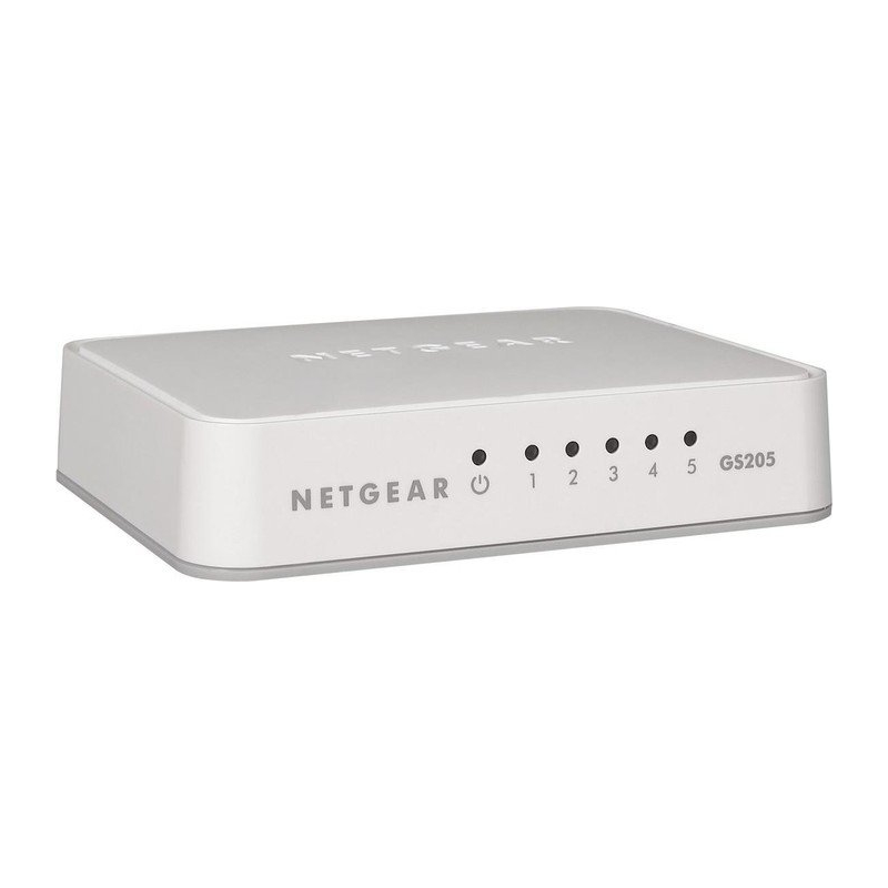 Netgear  GS205 5x Gigabit Switch 10/100/1000MBit | 00606449090413