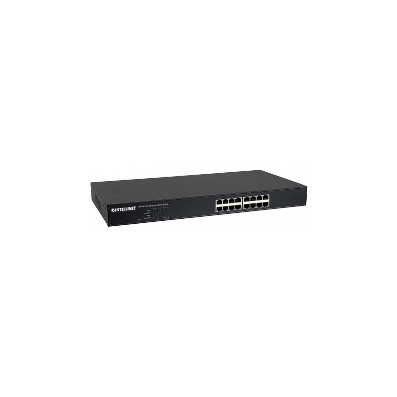Intellinet  16-Port PoE+ Rackmount Switch davon 16x PoE+ max. 123W | 00766623560849