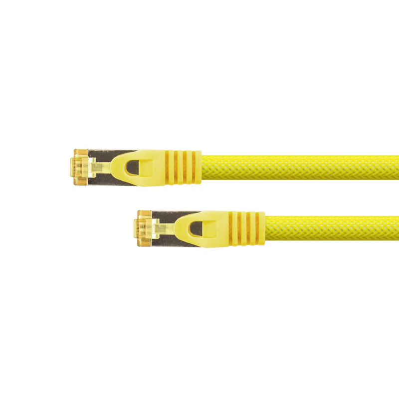 Python  Patchkabel mit Cat.7 Rohkabel S/FTP PiMF halogenfrei 30,0m gelb | 04014619666881