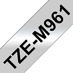 Brother TZe-M961 Schriftband, 36mm x 8m, schwarz auf silber