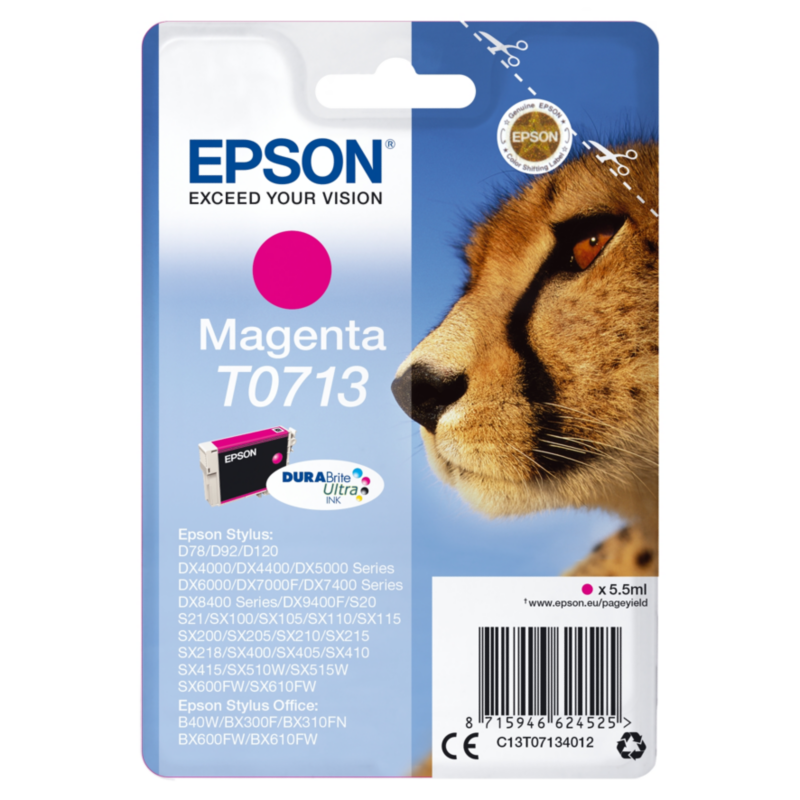 Epson  C13T07134012 Druckerpatrone T0713 magenta | 08715946624525