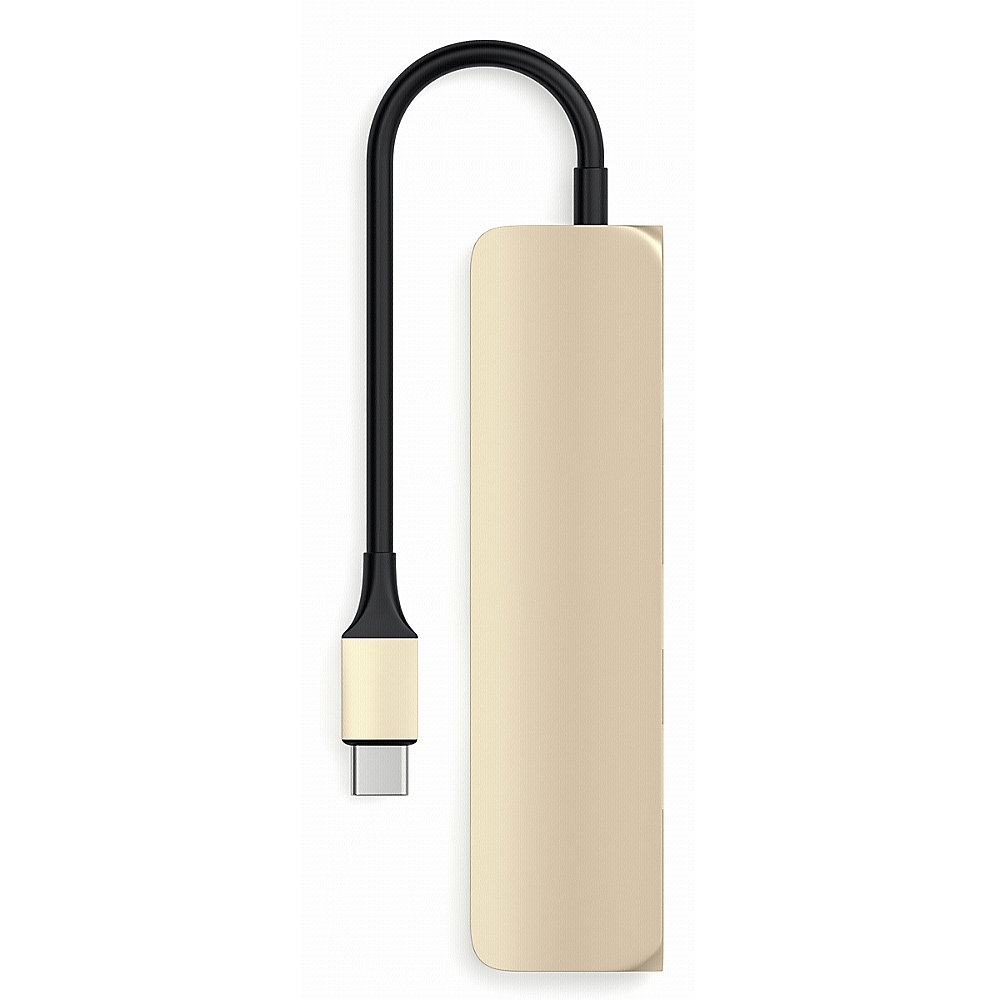 Satechi USB3.0 Typ C Stecker auf 1x HDMI 2x USB Typ A Hub Adapter gold