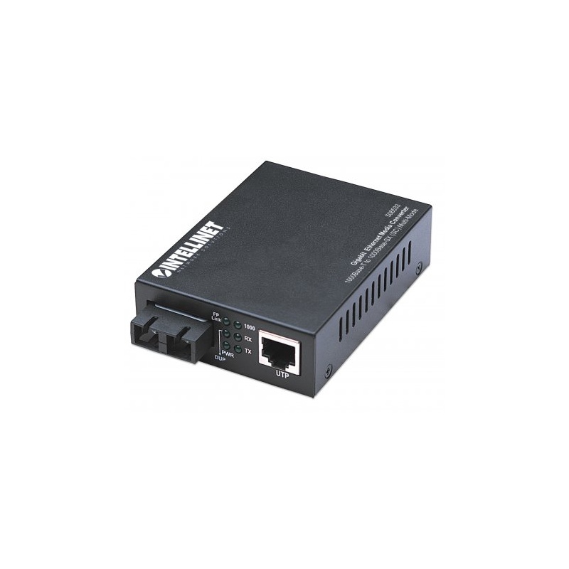 Intellinet  Gigabit Ethernet Medienkonverter SC Multimode 550m | 00766623506533