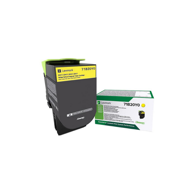 Lexmark  71B20Y0 Rückgabe-Tonerkasette Gelb 2.300 Seiten | 00734646641906