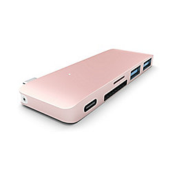 Satechi USB-C Passthrough Hub Rose Gold f&uuml;r Macbook 12&quot;