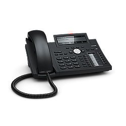 Snom D345 VoIP Telefon schwarz-blau ohne Netzteil