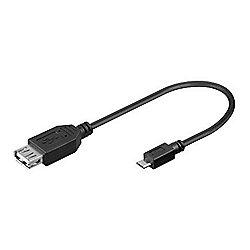 Good Connections USB 2.0 Adapterkabel Buchse A zu Stecker micro B OTG schwarz