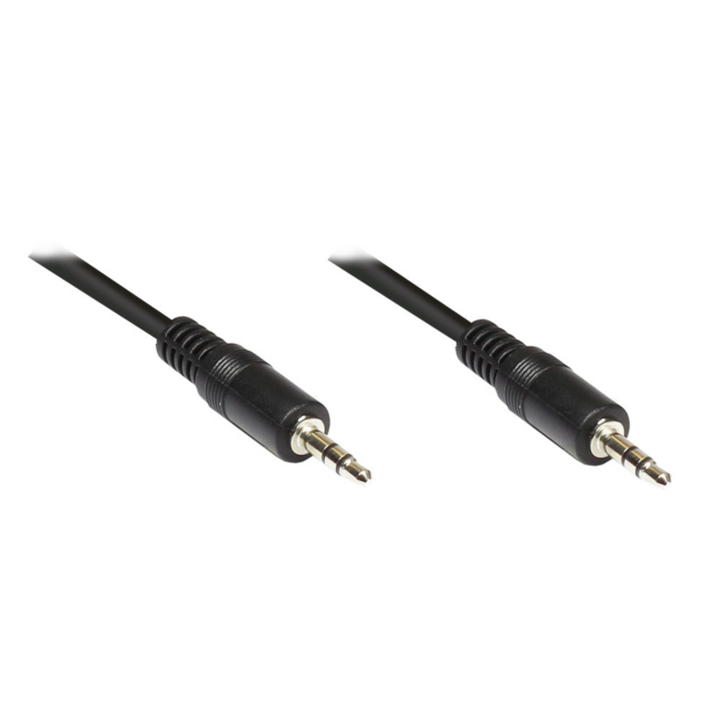 Good Connections  3,5mm Klinkenkabel 0,6m Stecker – Stecker Audio Stereo schwarz | 04014619757060
