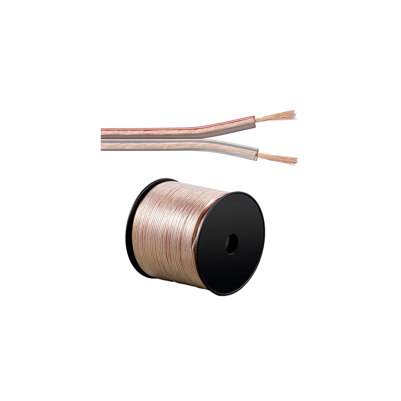 Good Connections  Kabelrolle Lautsprecherkabel 50m 2×2,5mm² transparent | 04014619236237