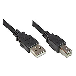 Good Connections 0,5m USB2.0 St. A zu St. B Anschlusskabel schwarz