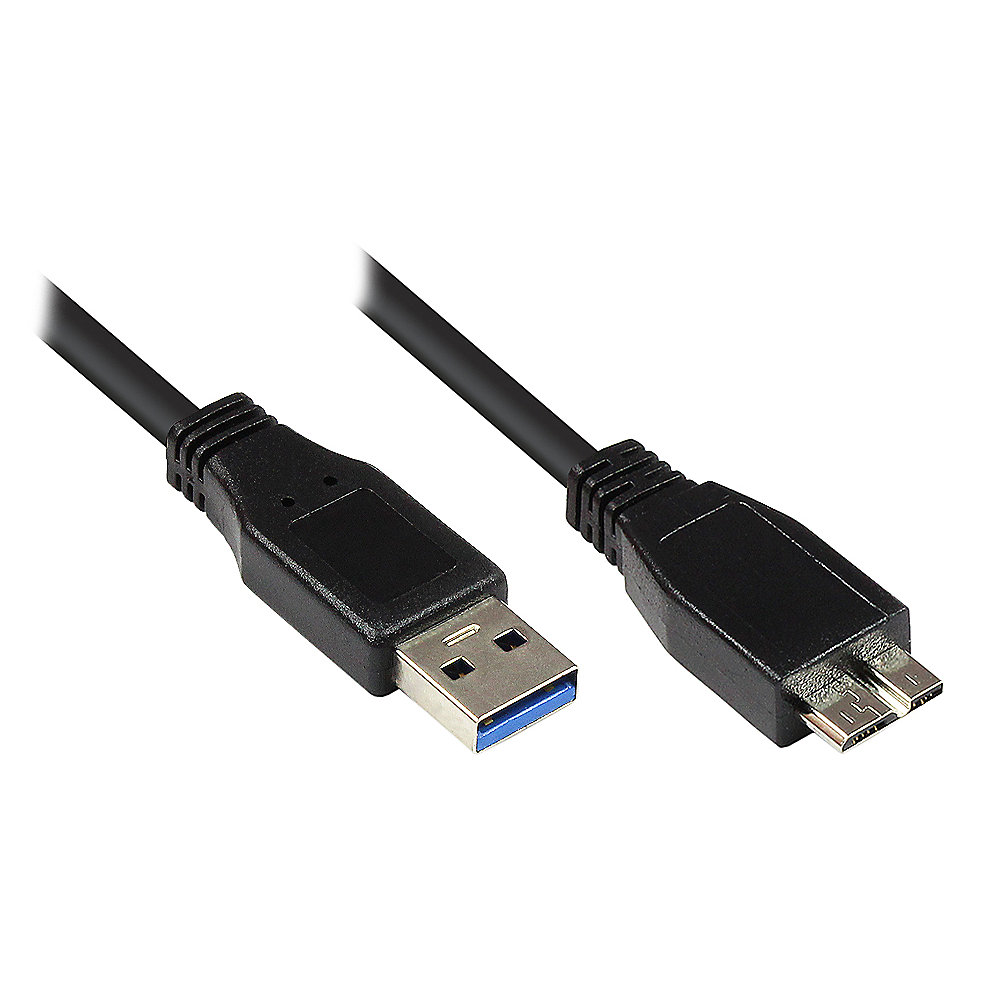 Good Connections 0,2m USB3.0 St. A zu St. micro B Anschlusskabel schwarz
