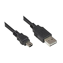 Good Connections 0,5m USB2.0 EASY St. A zu St. mini B Anschlusskabel schwarz