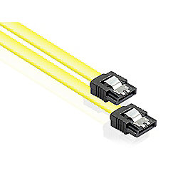 Good Connections 0,3m SATA 6Gb/s Anschlusskabel gelb mit Metallclip