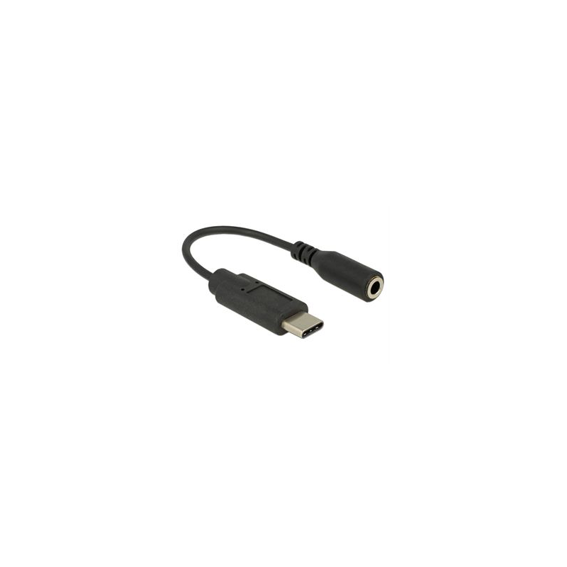 Delock  Audio Adapter 0,14m USB Type-C St. zu Klinke Bu. schwarz | 04043619658428