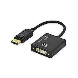 ednet 4K Aktives DisplayPort auf DVI Adapterkabel vergoldete Kontakte 0,2m