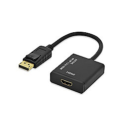 ednet 4K Aktives Displayport/ HDMI-Typ A-Adapterkabel 0,2m Ultra HD