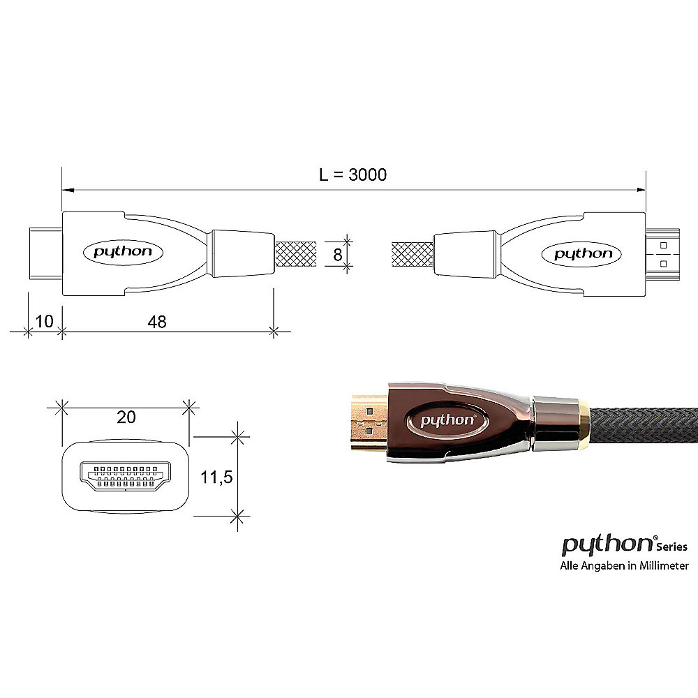 Good Connections HDMI Kabel Ethernet vergoldete Stecker 4K*2K OFC schwarz 0,5m