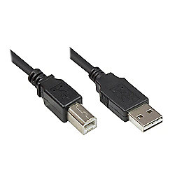 Good Connections USB 2.0 Anschlusskabel A-B Stecker schwarz 1m