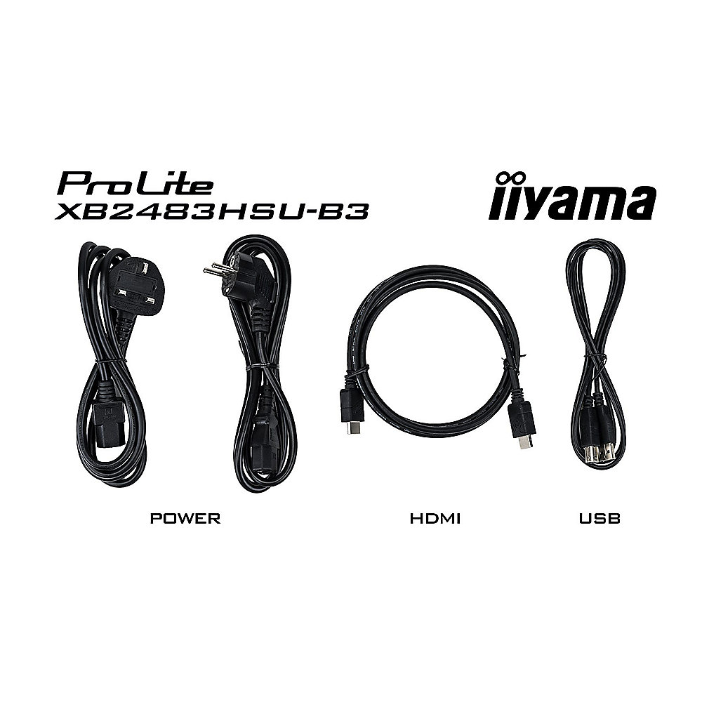 iiyama ProLite XB2483HSU-B3 60,5cm (23,8") 16:9 FullHD VGA/DP/HDMI/USB 4ms