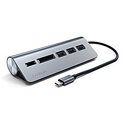 Satechi Type-C Aluminium USB Hub &amp;amp; Card Reader space gray