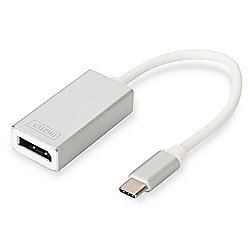 Digitus USB 3.0 Grafikadapter 0,2m Typ-C zu Displayport 4K wei&szlig;