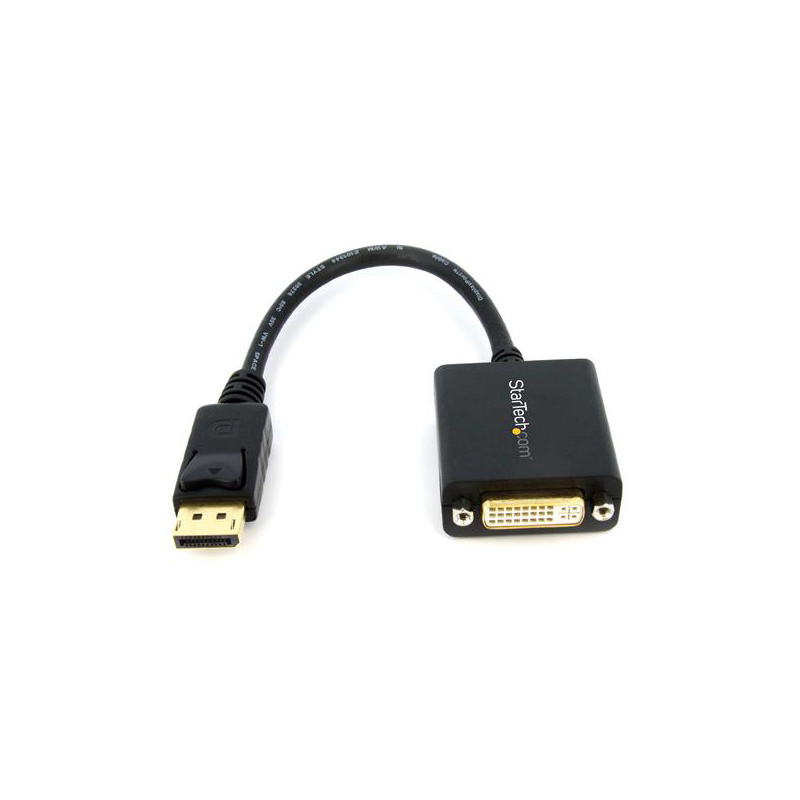 Startech  Displayport Adapter 0,15m DP zu DVI HDTV passiv St./Bu. schwarz | 00065030836869