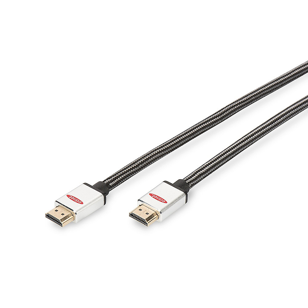 ednet HDMI Kabel 2m Premium 4K/3D vergoldete Kontakte St./St. schwarz
