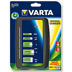 VARTA Easy Universal Charger f&uuml;r NiMH Akkus AA, AAA, C, D und 9V Blister