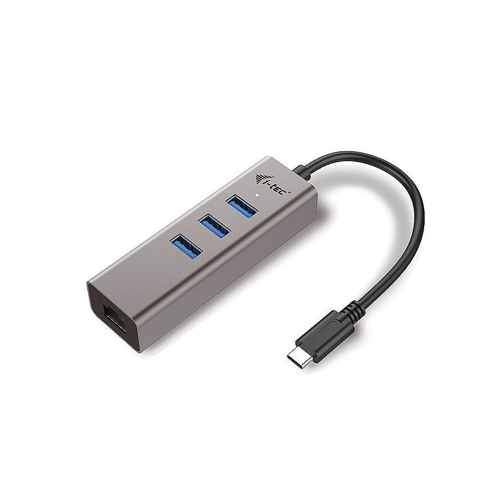 i-tec USB 3.0 Metal HUB 3 Port mit Gigabit LAN Adapter