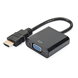 DIGITUS HDMI Adapter HDMI-A zu VGA St./Bu. schwarz