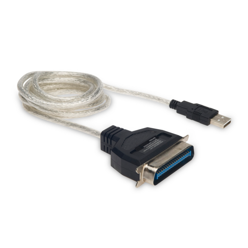 Digitus  USB Druckerkabel 1,8m Typ-A zu Parallel St./St. transparent | 04016032166306